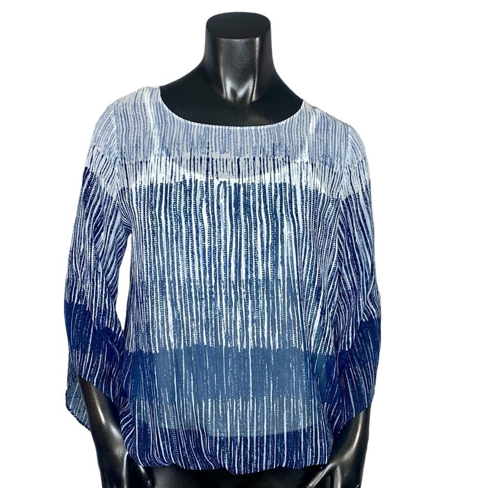 Alfani Petite NWT Lightweight Flowy Blouse with Sewn In Tank Size Petite Medium